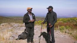 File image of Larry Madowo and James Kagambi